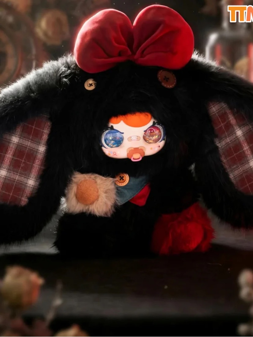 Zaza BB 800% Heart Workshop series - card confirmed black bunny - sealed in bag